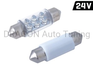 Żarówka VISION C5W SV8.5 36mm 24V 6x 3mm LED, biała, 2 szt.