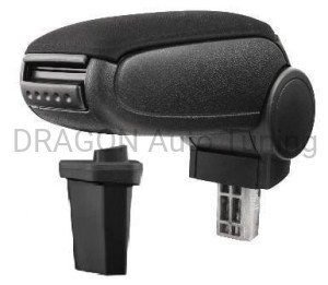 Podłokietnik Hyundai i20 czarny, obszyty ekoskórą