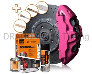 Lakier do zacisków hamulcowych - zestaw, różowy - metalik