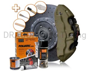 Lakier do zacisków hamulcowych - zestaw, zieleń wojskowa - mat