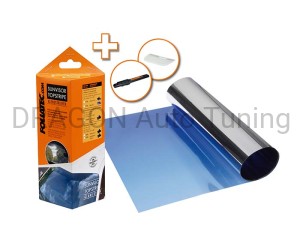 Folia przeciwsłoneczna cieniowana 19x150cm - niebieska