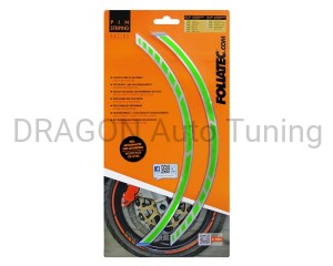 Naklejki PIN na koła roweru, motocykla - zielony NEON