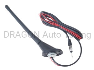 Antena radiowa ze wzmacniaczem, gumowany maszt 24cm