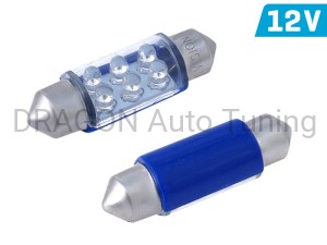 Żarówka VISION C5W SV8.5 36mm 12V 6x 3mm LED, niebieska, 2 szt.