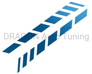 Naklejka CIENIE 9x77cm - niebieski chrom mat