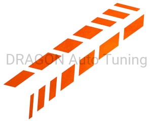 Naklejka CIENIE 9x77cm - pomarańczowy chrom mat