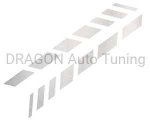 Naklejka CIENIE 9x77cm - srebrny chrom mat