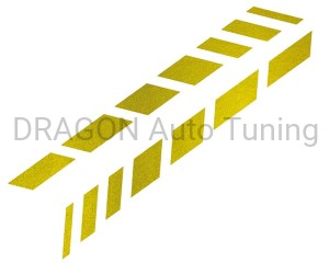 Naklejka CIENIE 9x77cm - złoty chrom mat