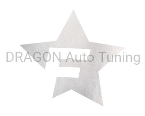 Naklejka F-STAR 39x41cm - srebrny chrom mat