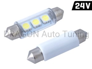 Żarówka VISION C5W SV8.5 41mm 24V 3x 5050 SMD LED, biała, 2 szt.