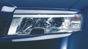 Osłony na lampy przednie (brewki) Skoda Superb I 01-08