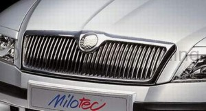 Designer cover for original front grille Skoda Octavia II