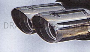 Sportowy tłumik Uniwersalny 17, 2x 80x60mm