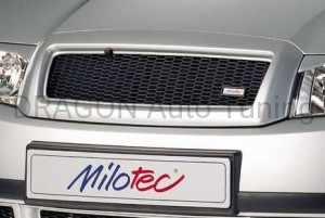 Frontgrill w/o logo Skoda Fabia with black mesh