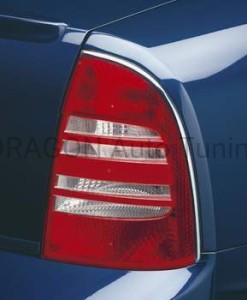 Tail lamp bar stainless steel set Skoda Superb I