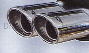 Sportowy tłumik Uniwersalny 61, 2x 80x60mm
