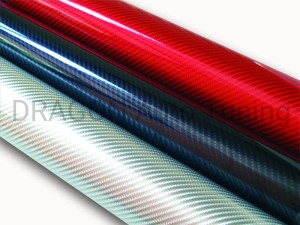 3D carbon film - black 100x50cm