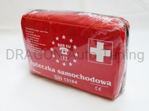First aid car set DIN 13164 in the soft case