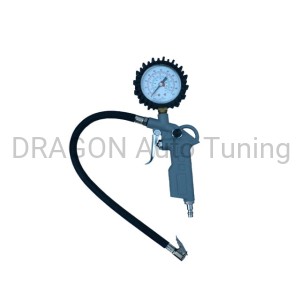 Compressed air gun with the manometer
