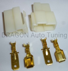 Connectors 6.4x0.8mm - male &amp; female + case 2x
