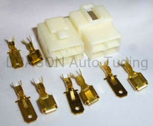 Connectors 6.4x0.8mm - male &amp; female + case 4x