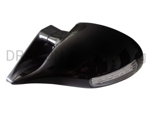M3 universal electric mirrors equipped with heater and sidemarkers - black
