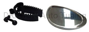 Additional interior side-view mirror fixed on the front pillar