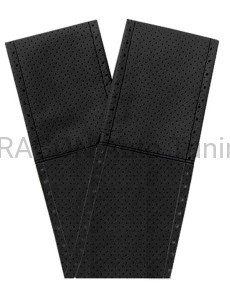 Perforated leather wheel cover for laced size M - black