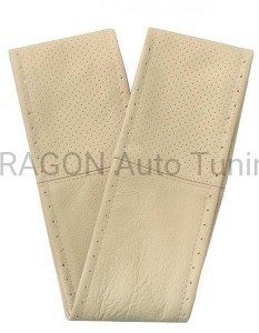 Partially perforated leather wheel cover for laced size S - beige