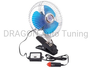 Wentylator metalowy 17,5 cm, 24V, obrotowy, mocowany na klips lub wkręty