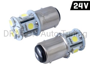 Żarówka VISION P21W BA15s 24V 8x 5050 SMD LED, biała, 2 szt.