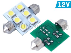 Żarówka VISION C5W SV8.5 36mm 12V 6x 5050 SMD LED, biała, 2 szt.