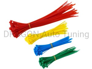 Opaski kablowe nylonowe, 4 kolory, 200 szt.