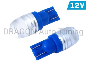 Żarówka VISION W5W (T10) 12V 1x HP LED, niebieska, wklęsła soczewka, 1 szt.