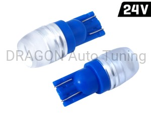 Żarówka VISION W5W (T10) 24V 1x HP LED, niebieska, wklęsła soczewka, 2 szt.