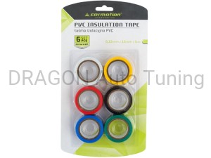Taśmy izolacyjne PVC 0,13mm x 15mm x 5m, kolorowe, 6 szt.