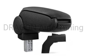 Podłokietnik Ford Focus MK2 05-11, czarny obszyty ekoskórą