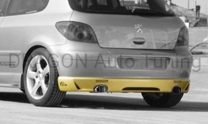 Spoiler zderzaka tylnego Peugeot 307 01-05