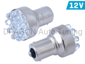 Żarówka VISION P21W BA15s 12V 12x 5mm LED, biała, 2 szt.